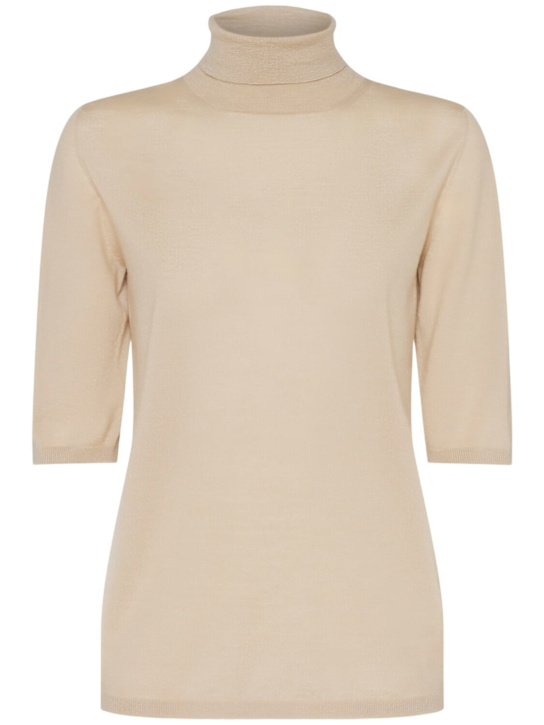 Max Mara: Cecina 3/4 sleeve wool sweater - women_0 | Luisa Via Roma