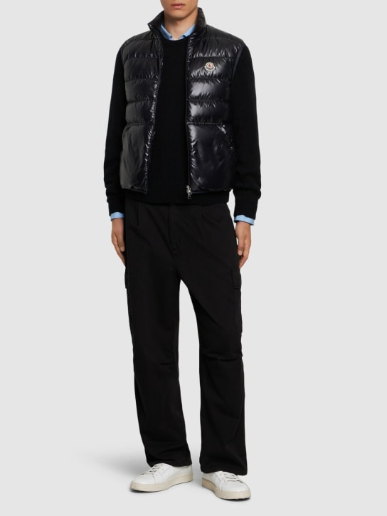 Moncler: Aube tech down vest - men_1 | Luisa Via Roma