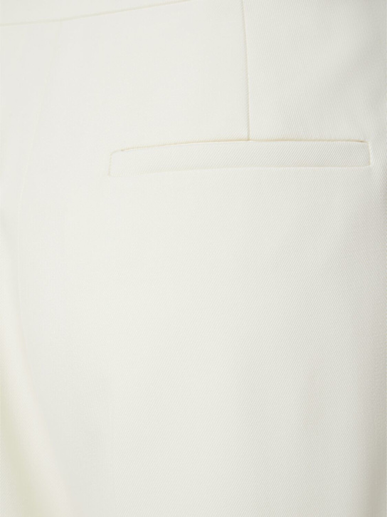 Max Mara: Ninfa gabardine wide pants - White - women_5 | Luisa Via Roma