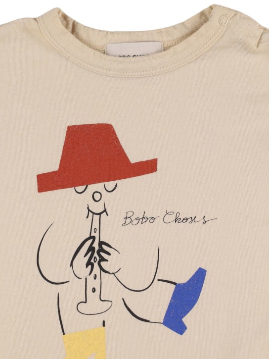 Bobo Choses: Camiseta de algodón orgánico estampada - Blanco - kids-boys_1 | Luisa Via Roma