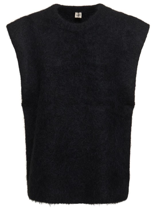 The Garment: Bern alpaca blend knit vest - Black - women_0 | Luisa Via Roma