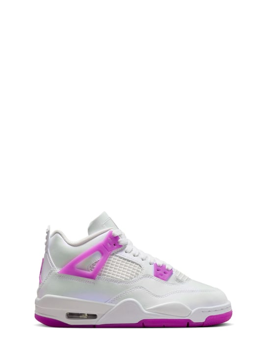 Nike: Sneakers "Air Jordan 4 Retro" - Weiß/Violett - kids-boys_0 | Luisa Via Roma