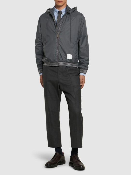 Thom Browne: Oversize zip-up jacket - men_1 | Luisa Via Roma