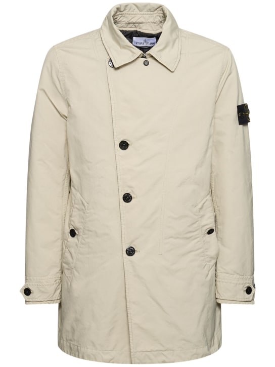 Stone Island: David-TC insulated coat - Gips - men_0 | Luisa Via Roma