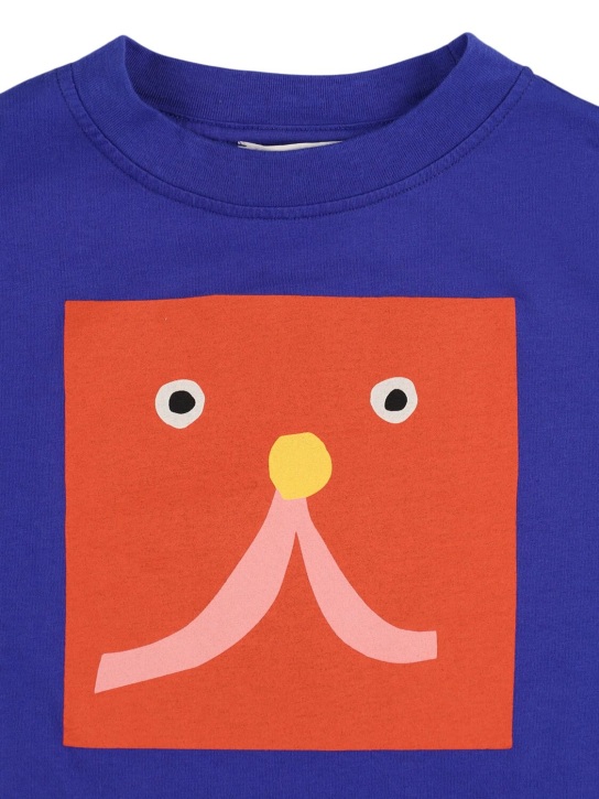 Bobo Choses: Printed organic cotton t-shirt - Blue - kids-girls_1 | Luisa Via Roma