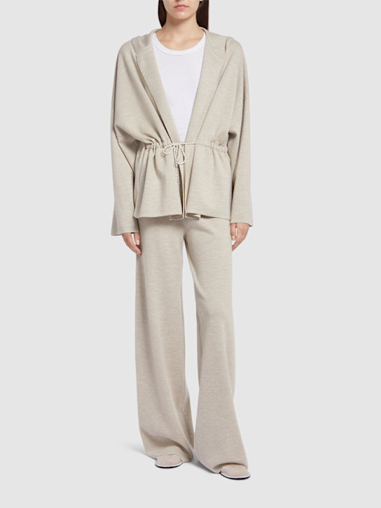 Max Mara: Etna wool knit cardigan w/lace - women_1 | Luisa Via Roma