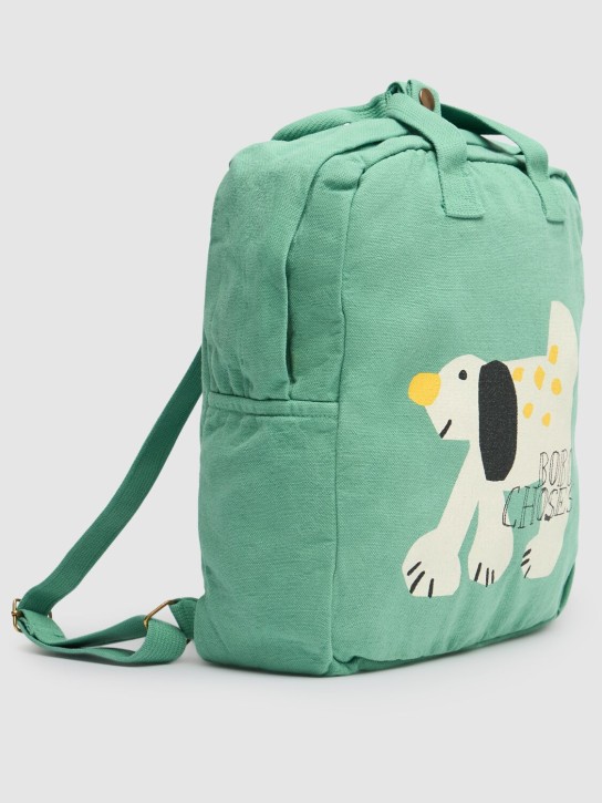 Bobo Choses: Mochila de algodón estampado - Verde - kids-boys_1 | Luisa Via Roma