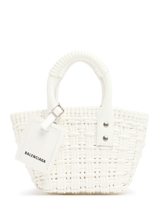 Balenciaga: XXS Bistro basket - Optic White - women_0 | Luisa Via Roma