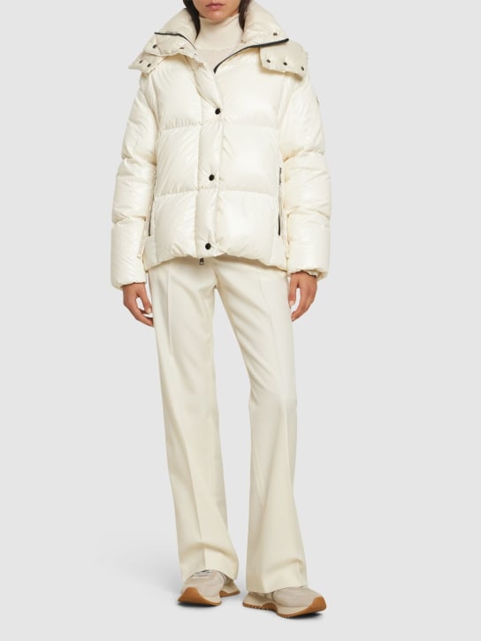 Moncler: Parana nylon laqué down jacket - White - women_1 | Luisa Via Roma