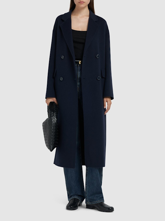 'S Max Mara: Favola wool double breasted long coat - women_1 | Luisa Via Roma