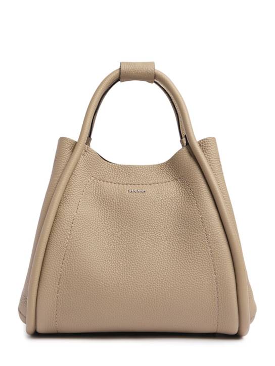 Max Mara: Medium Marin drummed leather bag - women_0 | Luisa Via Roma