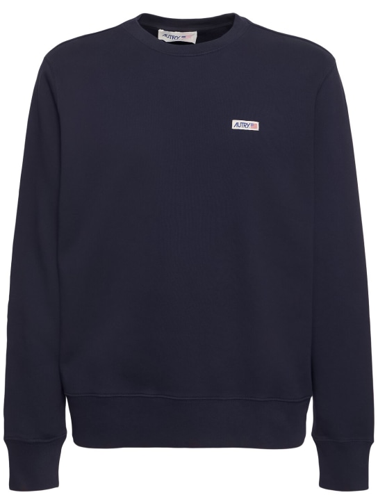 Autry: Sweatshirt mit rundem Ausschnitt - Jersey Blue - men_0 | Luisa Via Roma