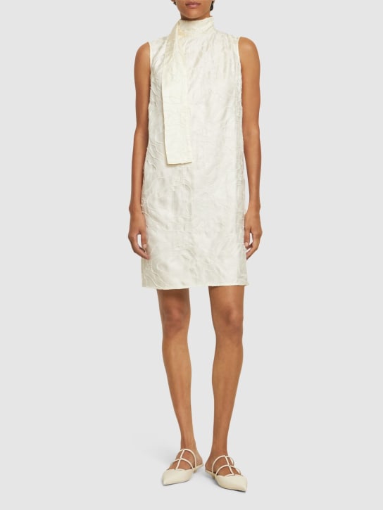 Loulou Studio: Demi embroidered silk mini dress - Ivory - women_1 | Luisa Via Roma