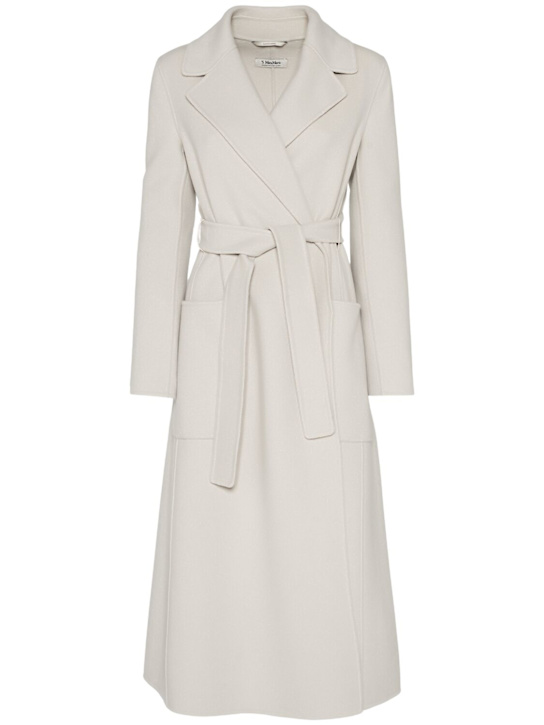 'S Max Mara: Paolore belted wool long coat - women_0 | Luisa Via Roma