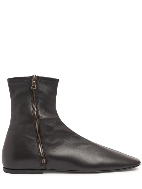 Dries Van Noten: Stiefel aus Glattleder - Dunkelbraun - men_0 | Luisa Via Roma