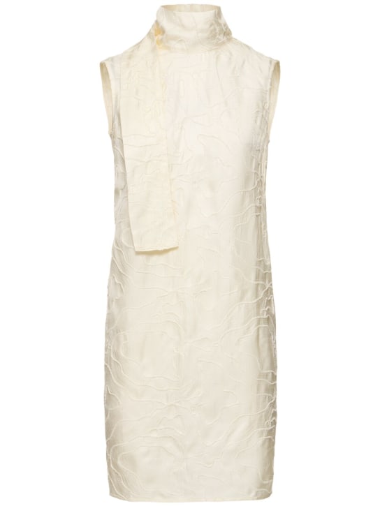 Loulou Studio: Demi embroidered silk mini dress - Ivory - women_0 | Luisa Via Roma