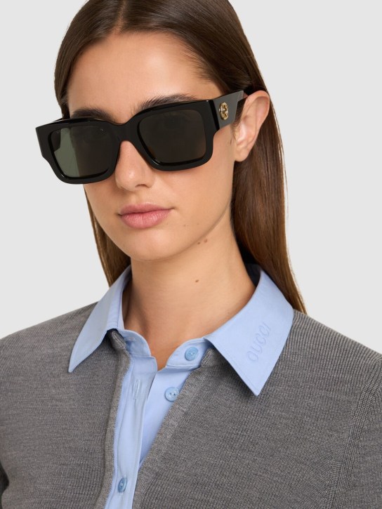 Gucci: G1663S acetate sunglasses - Black/Havana - women_1 | Luisa Via Roma