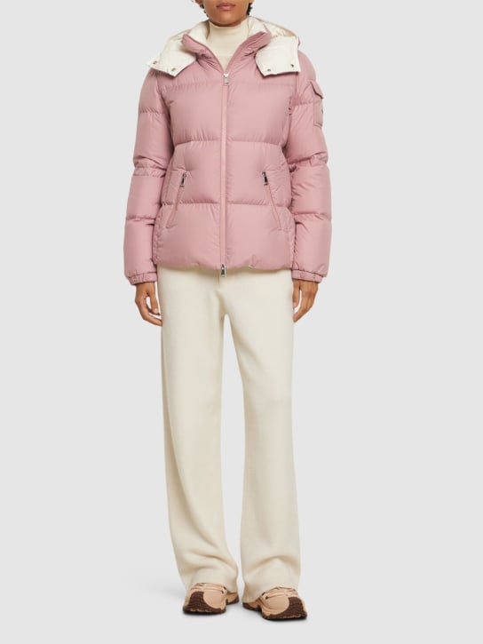 Moncler: Fourmines tech down jacket - Pink - women_1 | Luisa Via Roma