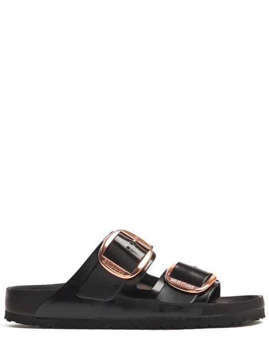 BIRKENSTOCK: Sandalen mit großer Schnalle "Arizona" - Schwarz - women_0 | Luisa Via Roma