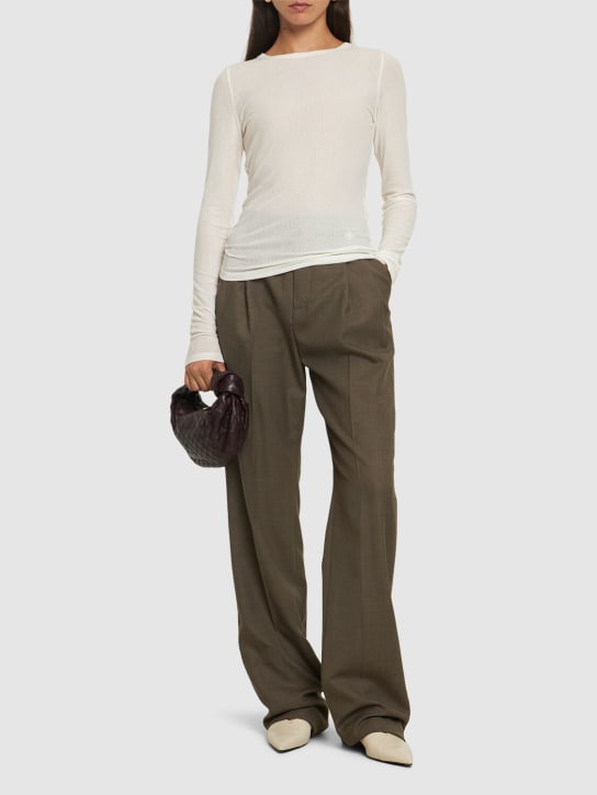 The Garment: Bella lyocell blend rib knit t-shirt - women_1 | Luisa Via Roma