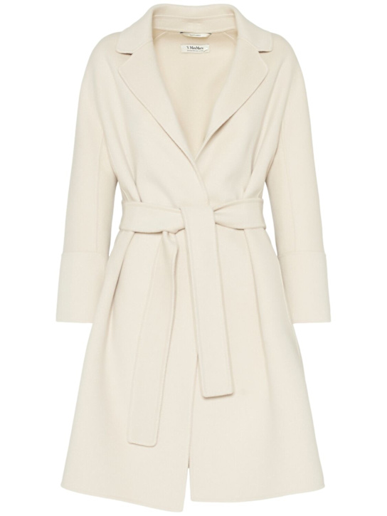 'S Max Mara: Arona belted wool midi coat - Beige - women_0 | Luisa Via Roma
