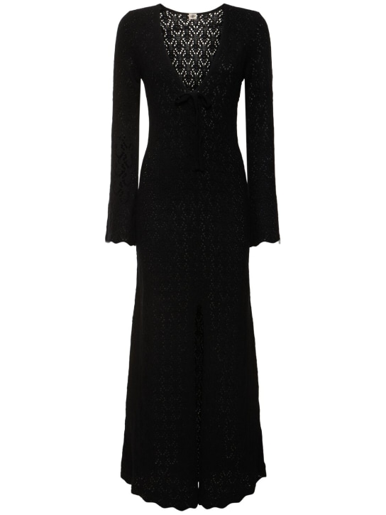 The Garment: Canada wool crochet long dress - Black - women_0 | Luisa Via Roma