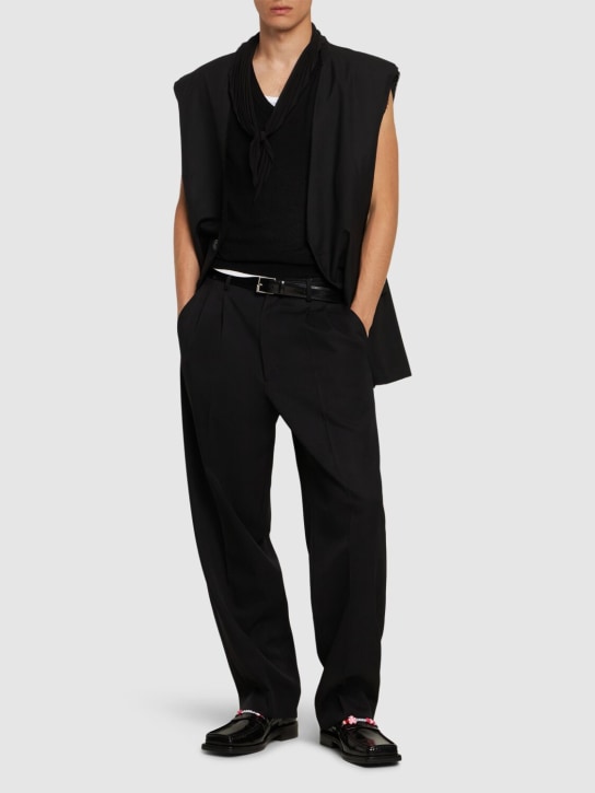 Magliano: Classic wool tailored pants - Black - men_1 | Luisa Via Roma