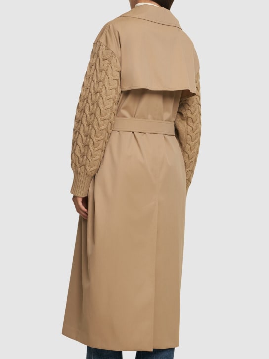 Max Mara: Cappotto lungo Cicladi in maglia di lana e cotone - women_2 | Luisa Via Roma