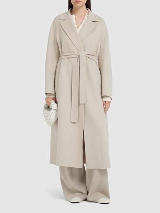 'S Max Mara: Elisa wool belted long coat - Beige - women_1 | Luisa Via Roma