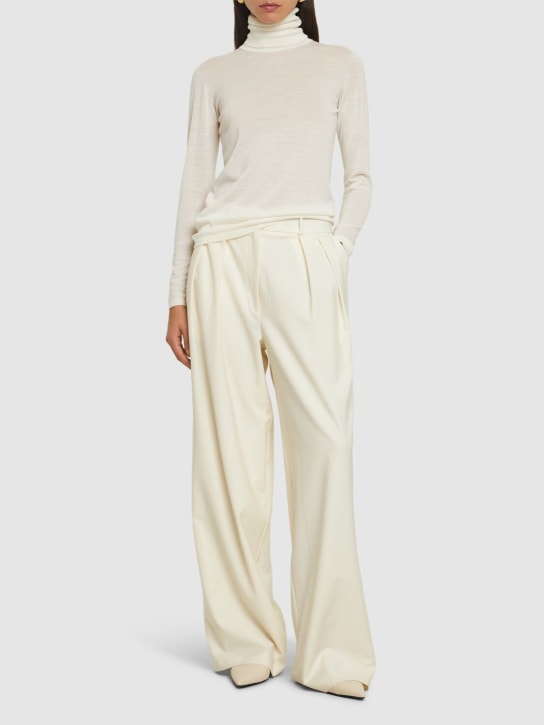 Max Mara: Saluto wool knit sweater - Ivory - women_1 | Luisa Via Roma