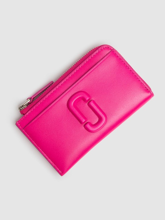 Marc Jacobs: Portefeuille en cuir The Top Zip - Rose Fluo - women_1 | Luisa Via Roma