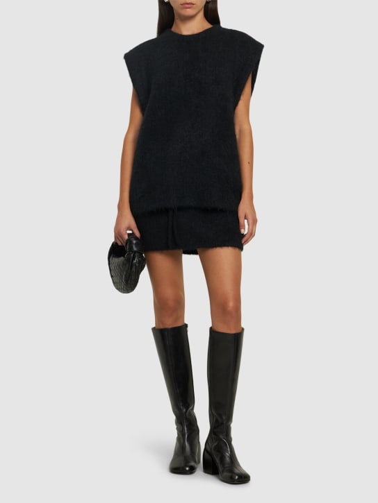 The Garment: Bern alpaca blend knit vest - Black - women_1 | Luisa Via Roma