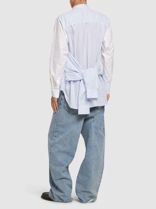 Charles Jeffrey LOVERBOY: Camicia Hug con pannello posteriore lungo - White-blue Stri - men_1 | Luisa Via Roma