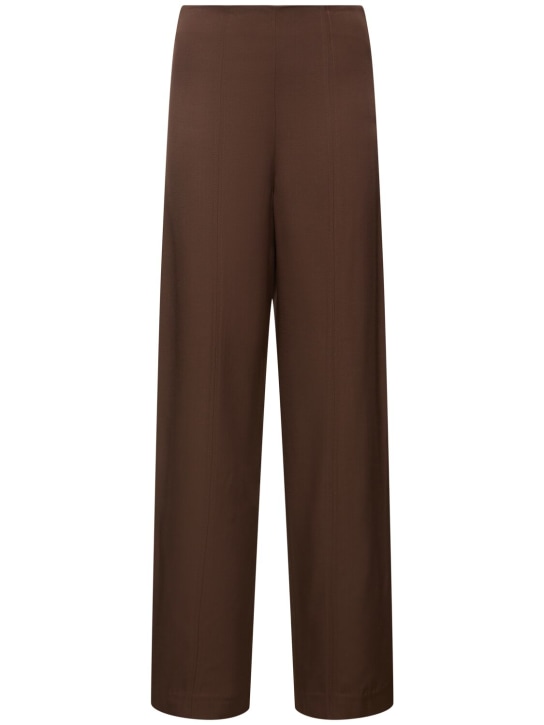 Loulou Studio: Talia high rise straight pants - Brown - women_0 | Luisa Via Roma