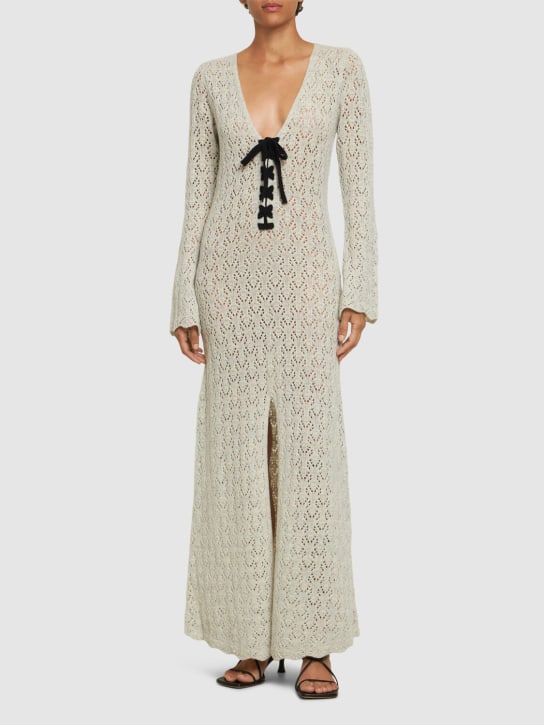 The Garment: Robe longue en crochet de laine Canada - Beige - women_1 | Luisa Via Roma