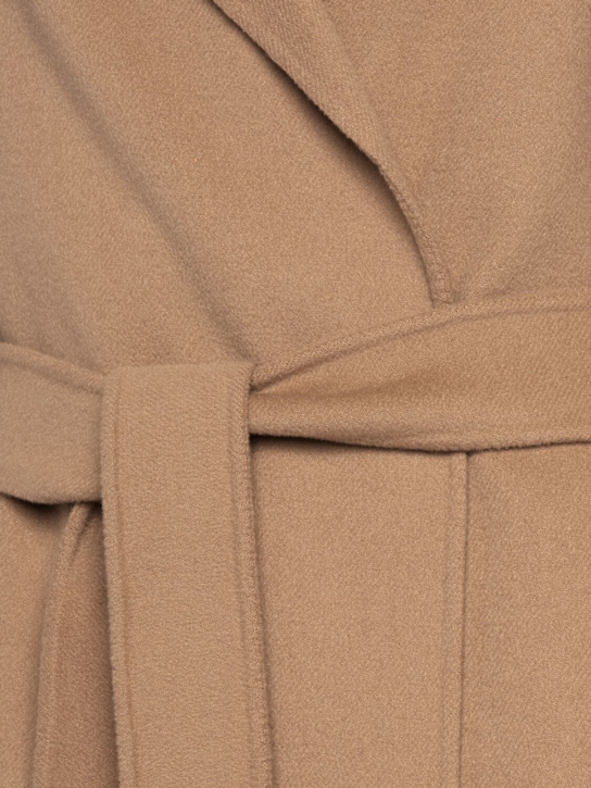 'S Max Mara: Livia belted wool long coat - Camel - women_4 | Luisa Via Roma