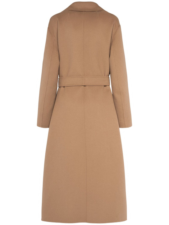 'S Max Mara: Livia belted wool long coat - Camel - women_3 | Luisa Via Roma