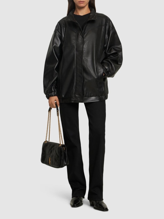 The Garment: Brooklyn faux leather bomber jacket - Black - women_1 | Luisa Via Roma