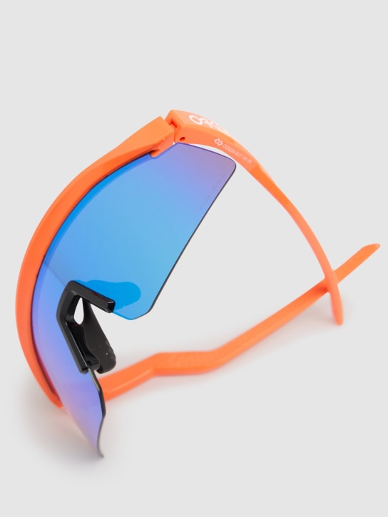 Oakley: Hydra Prizm mask sunglasses - Blue/Orange - women_1 | Luisa Via Roma