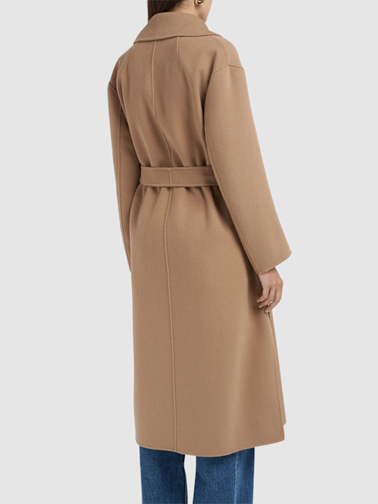 'S Max Mara: Livia belted wool long coat - Camel - women_2 | Luisa Via Roma