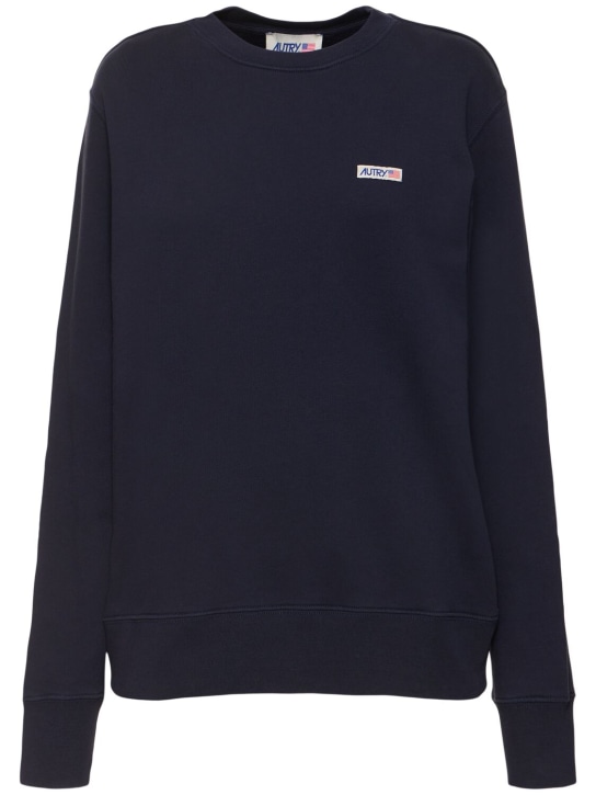 Autry: Crewneck sweatshirt - Jersey Blue - women_0 | Luisa Via Roma