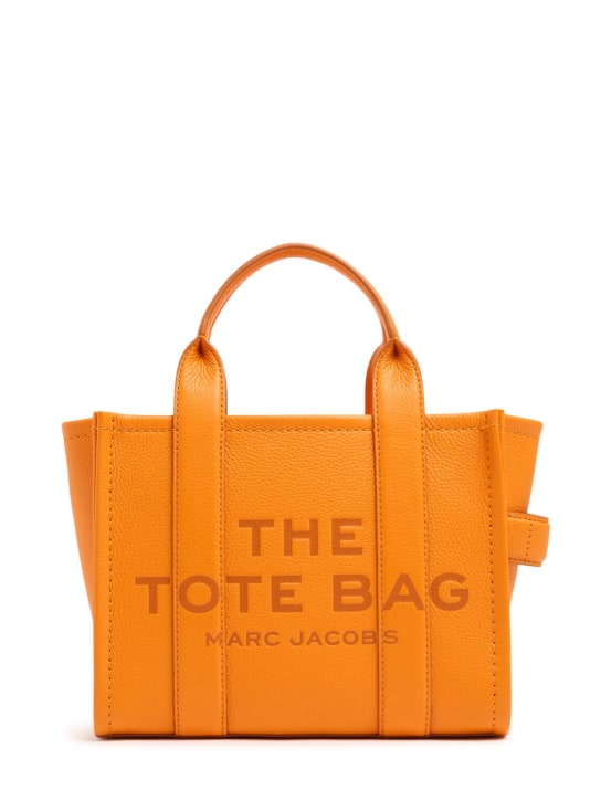 Marc Jacobs: The Small Tote leather bag - Tangerine - men_0 | Luisa Via Roma