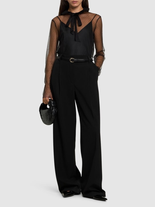 Philosophy Di Lorenzo Serafini: Sheer tulle shirt - Black - women_1 | Luisa Via Roma