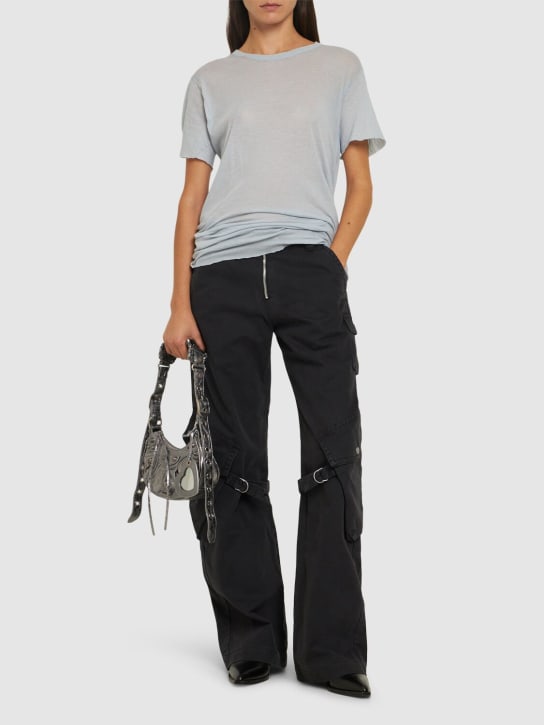 Rick Owens: Basic cotton t-shirt - Light Blue - women_1 | Luisa Via Roma