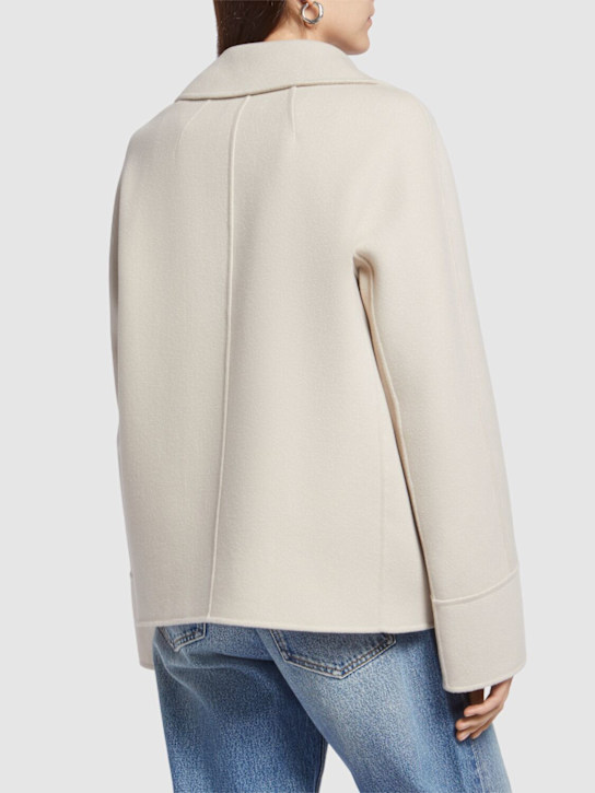 'S Max Mara: Cardy wool double breasted short coat - Beige - women_2 | Luisa Via Roma
