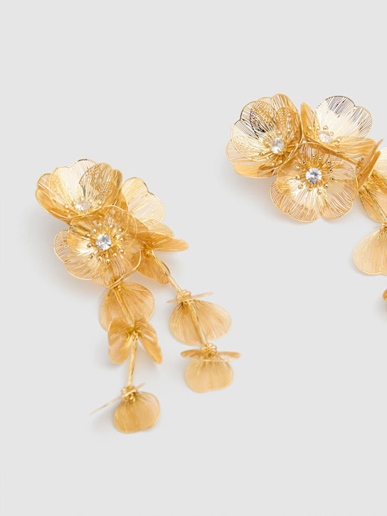 Self-portrait: Floral pendant earrings - women_1 | Luisa Via Roma