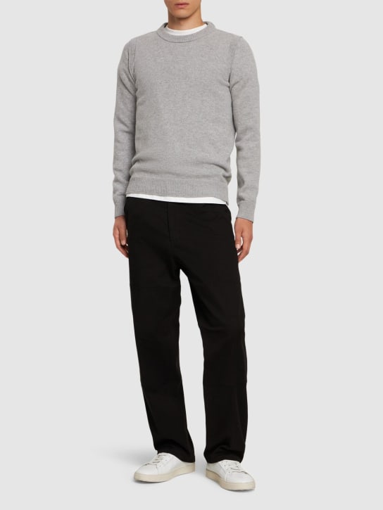 Moncler: Hose aus Baumwollmischcanvas - men_1 | Luisa Via Roma