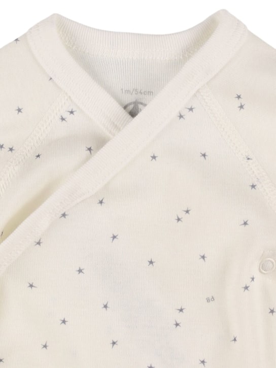 Petit Bateau: Set of 3 printed cotton bodysuits - White - kids-boys_1 | Luisa Via Roma