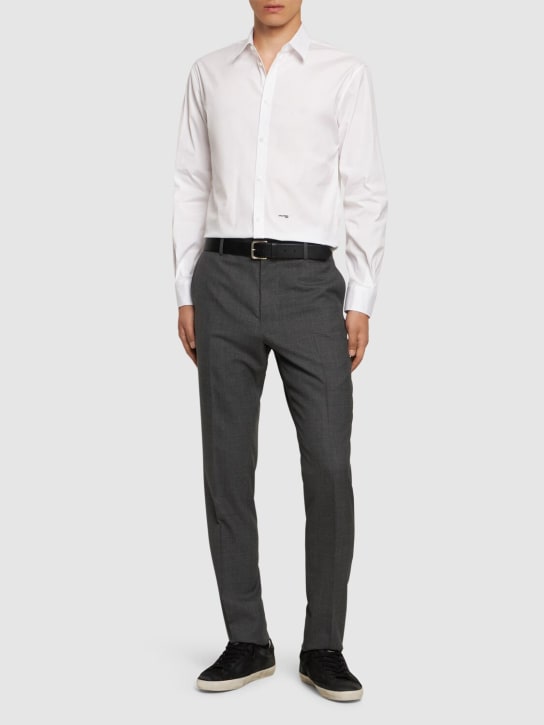 Dsquared2: Stretch cotton poplin shirt - men_1 | Luisa Via Roma