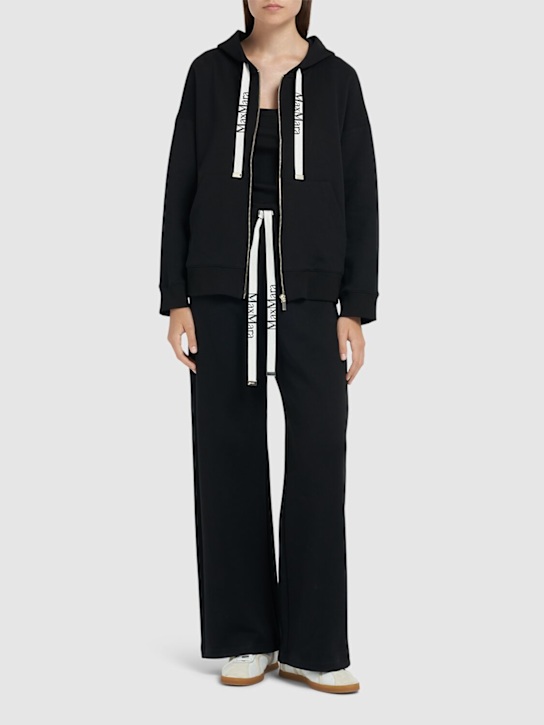 'S Max Mara: Jour cotton jersey zip up sweatshirt - women_1 | Luisa Via Roma